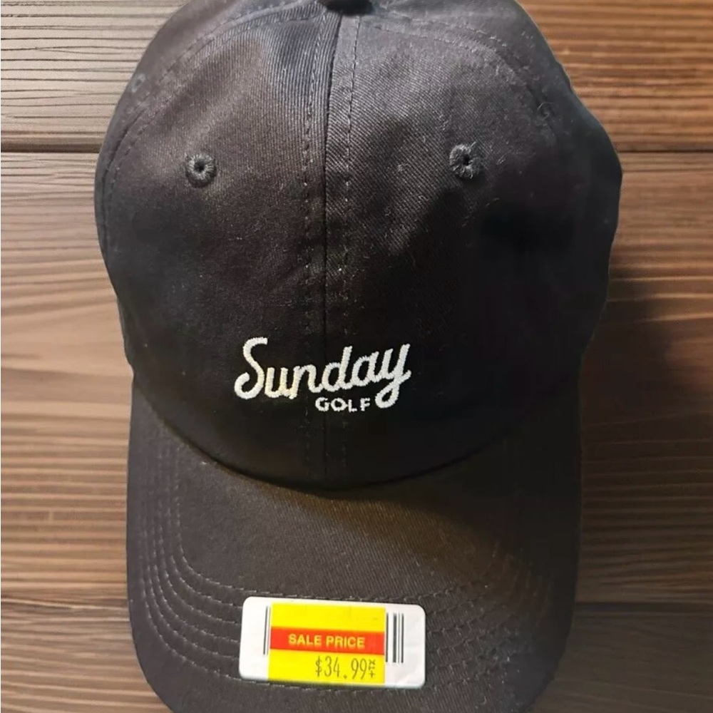 Sunday Golf “Fore The Weekend” Black Dad Hat NWT Cap